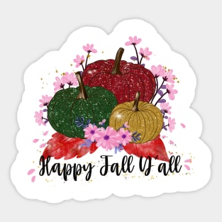 Happy Fall Yall Pumpkins Sticker